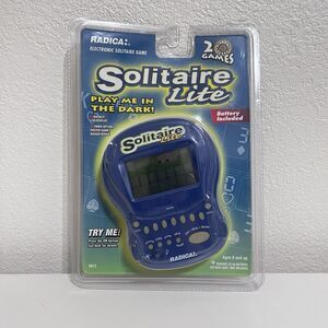 Vintage Radica Electronic Solitaire Lite Handheld Game Toy UnOpened 1997